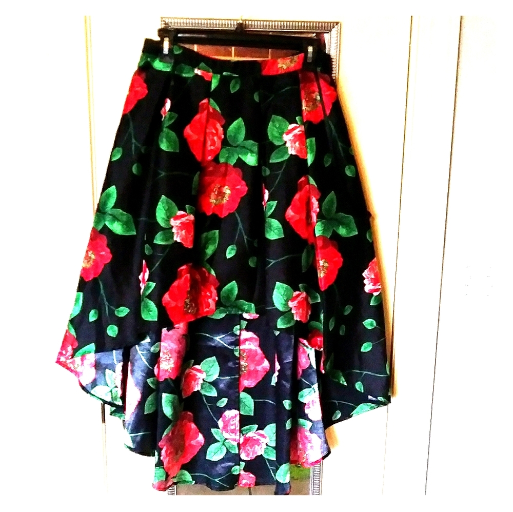 NWT My Michelle Poppy Print Skirt 9